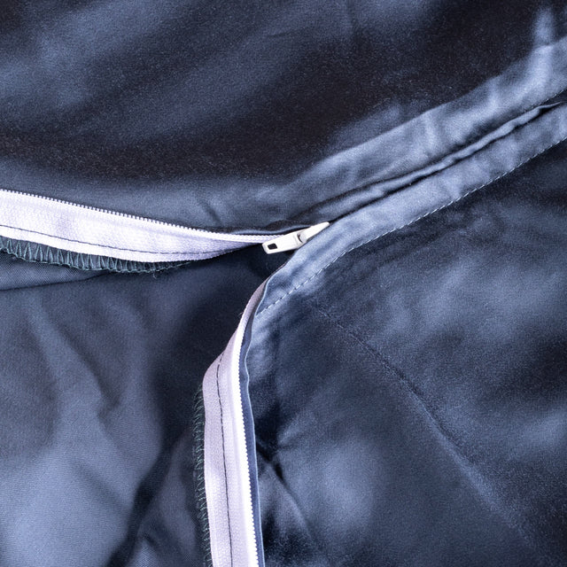 Novaline verzwaringsdeken hoes bamboe blauw rits