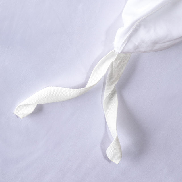 Novaline verzwaringsdeken hoes bamboe wit lus