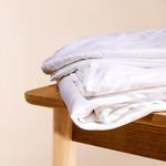 Novaline verzwaringsdeken hoes bamboe wit closeup