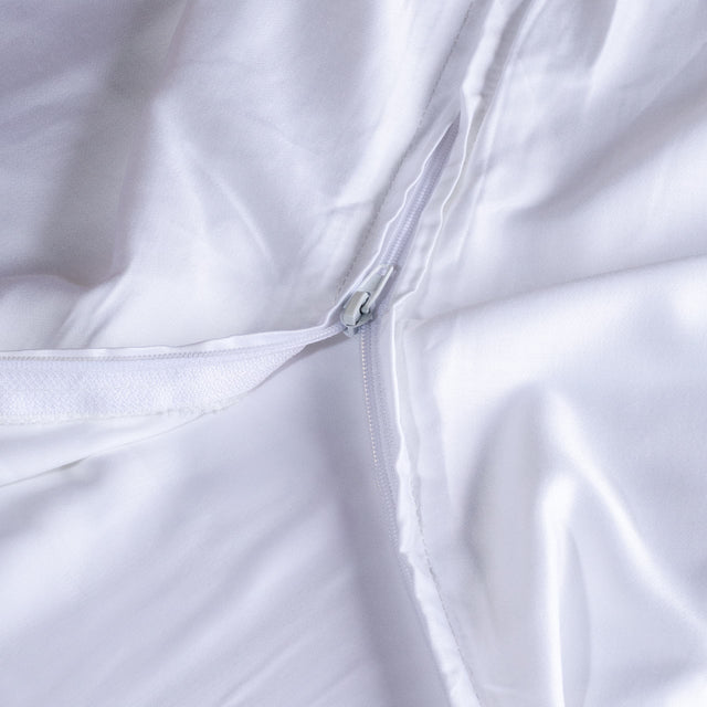 Novaline verzwaringsdeken hoes bamboe wit rits