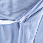 Novaline verzwaringsdeken hoes katoen blauw rits