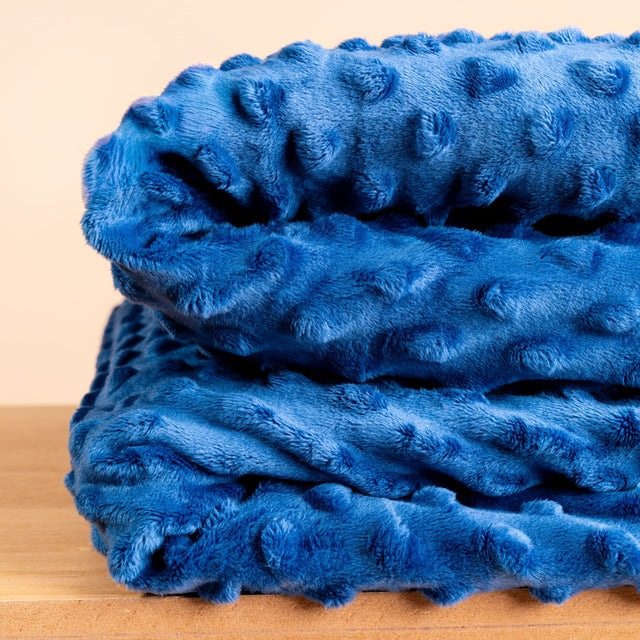 Couverture lestée 5 kg - 100x150 cm + Housse Bleu foncé Minky