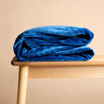 Couverture lestée 5 kg - 100x150 cm + Housse Bleu foncé Minky