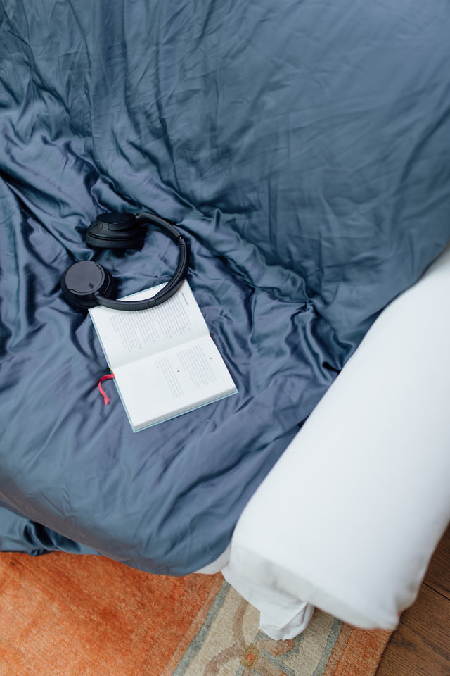 Novaline verzwaringsdeken met hoes bamboe blauw