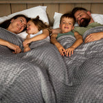 Housse de couverture lestée - 90x120 cm - Gris - Minky