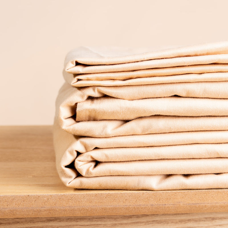 Couverture lestée 5 kg - 140x200 cm + Housse Beige Coton