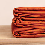 Couverture lestée 15 kg - 240x220 cm + Housse Bordeaux Coton