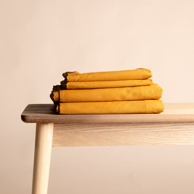 Couverture lestée 15 kg - 240x220 cm + Housse Ocre Coton