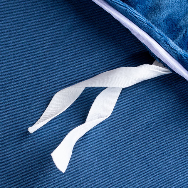 Couverture lestée 5 kg - 100x150 cm + Housse Bleu foncé Minky