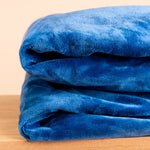 Couverture lestée 5 kg - 100x150 cm + Housse Bleu foncé Minky